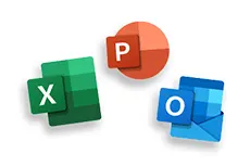 microsoft excel, powerpoint a outlook